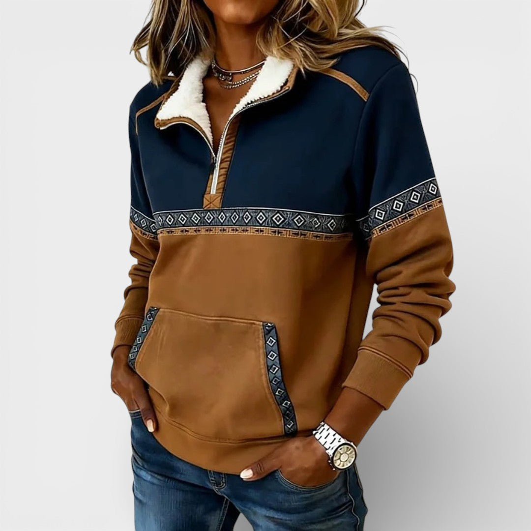 Rita™ | Soft Half-Zip Sweatshirt