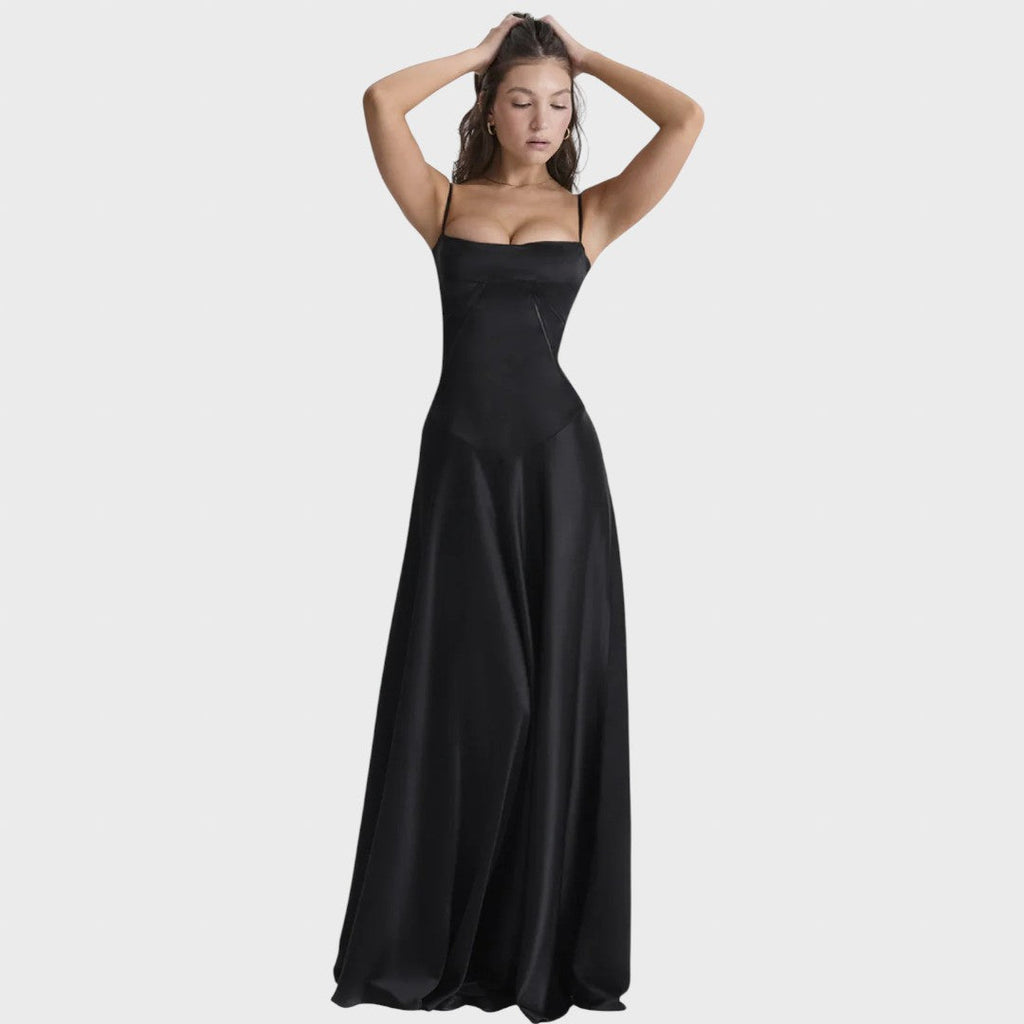 Petronėlė | Black Lace Charming Long Dress
