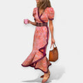 Romantic Dress with Belt and Fluffy Details