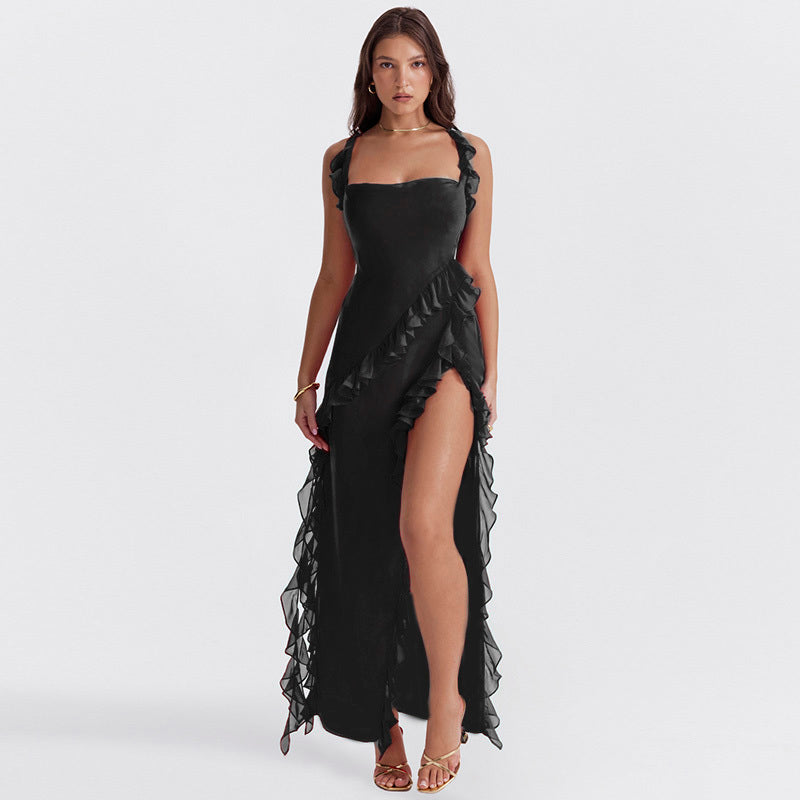 Meissa | Rochie cu volane asimetrice