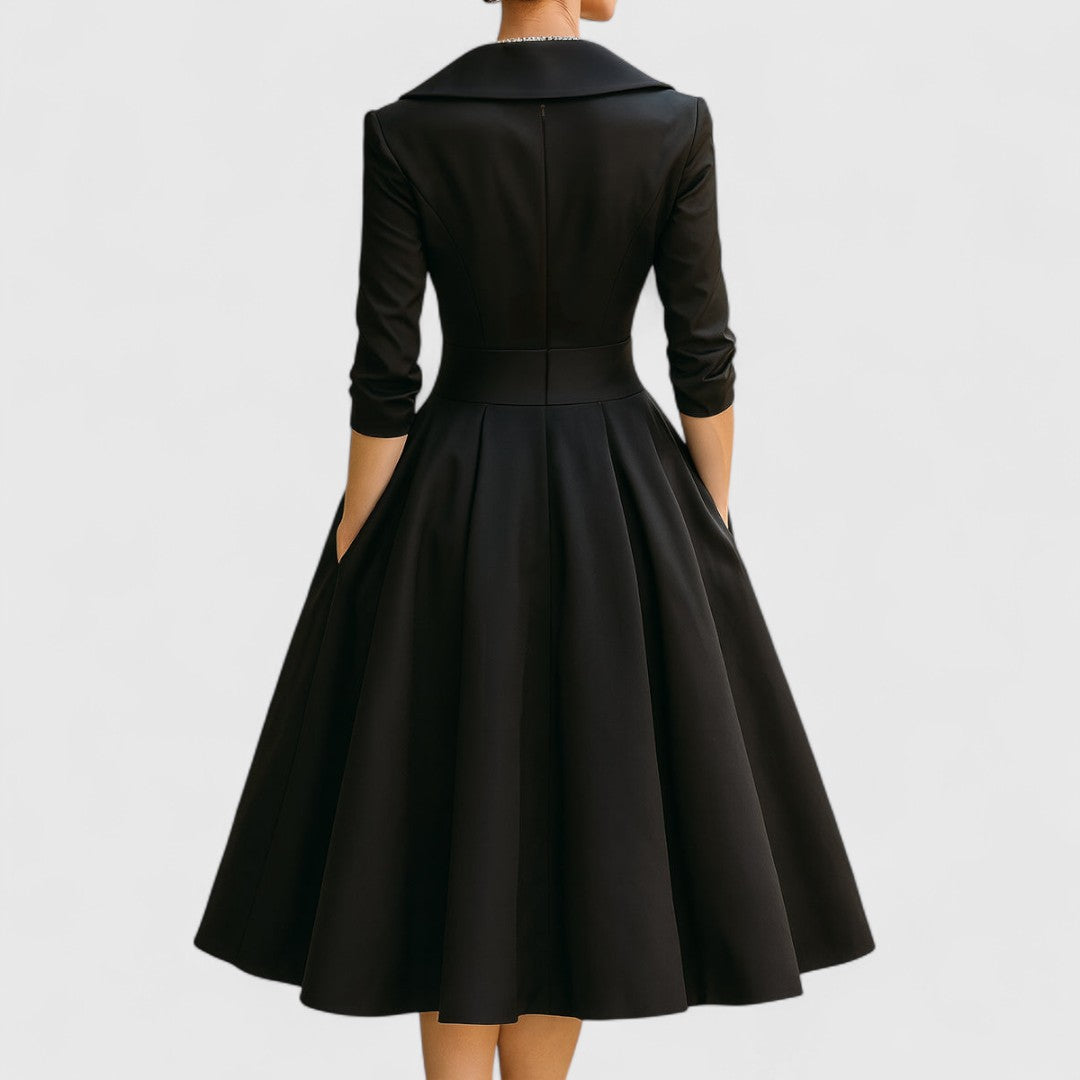 Rosalie - Elegant Midi Dress with Subtle Shine