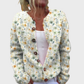 Knitted Vest with Floral Pattern