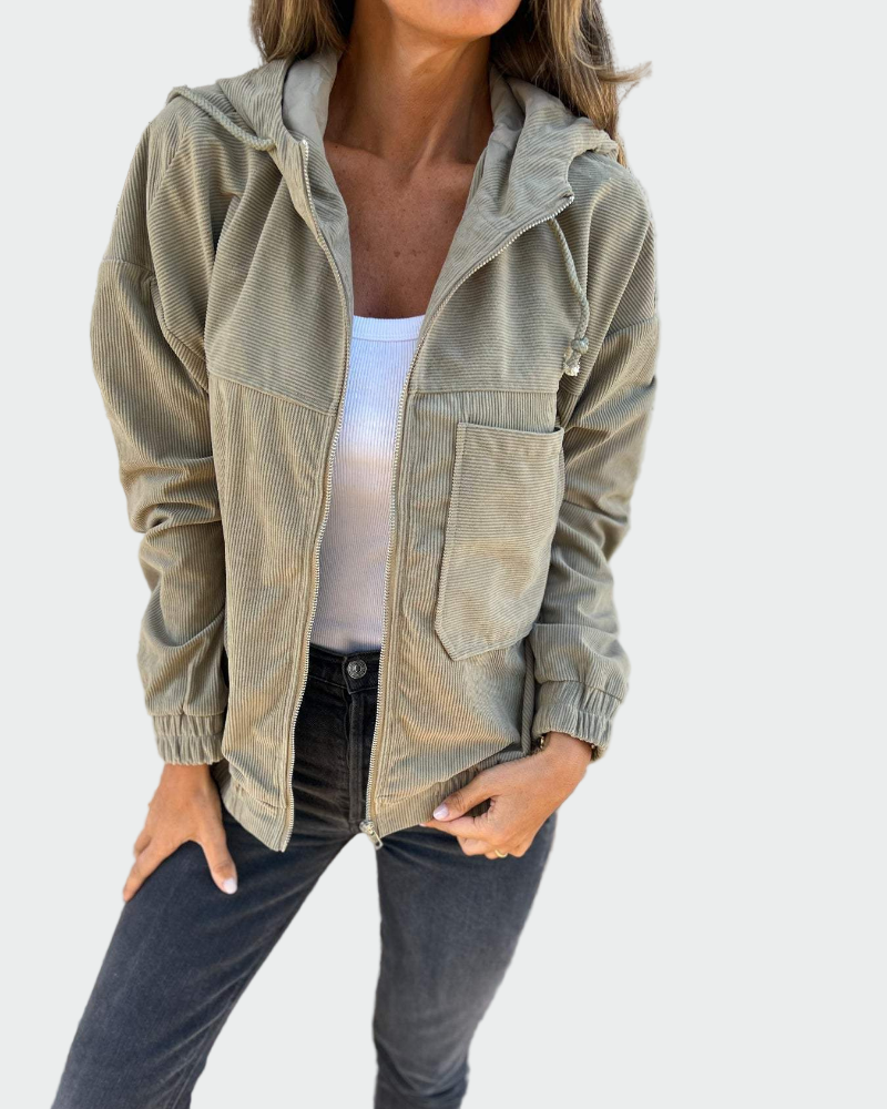 Velvet Textured Blazer with Pleats