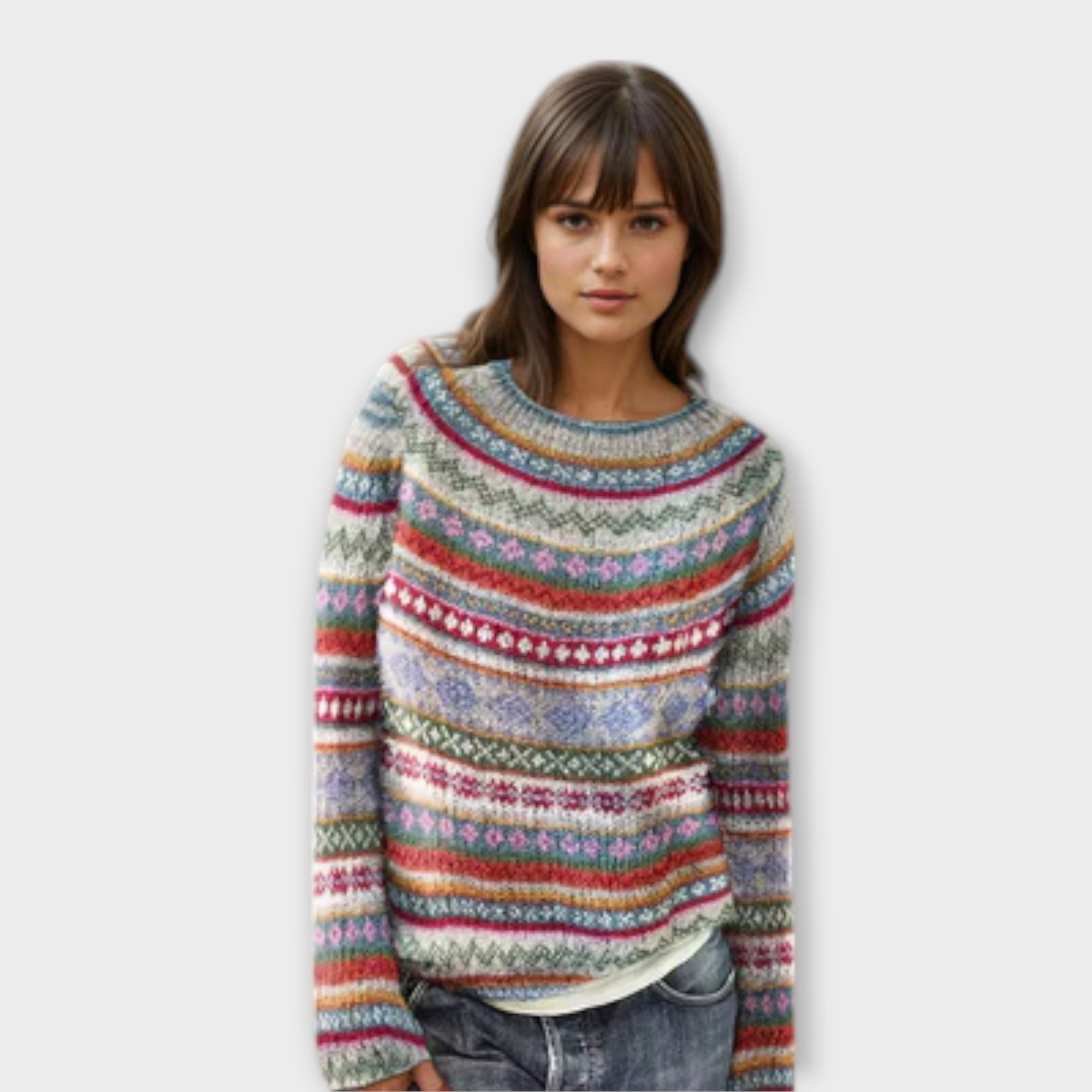 Manonin - Relaxed and Comfortable Striped Sweater