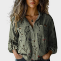 Shirt with Vintage Floral Pattern