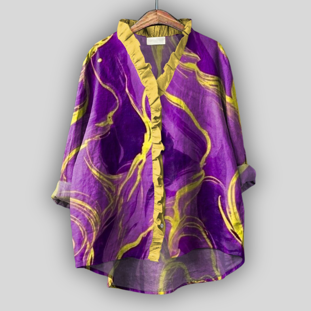 Violet Linen Tank Top Aura