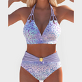 Sexy bikini with patterned top