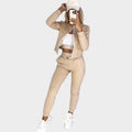 Women's 3-Piece Sports Set with Zipper and Comfortable Fit