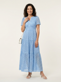 Brielle | Midi Dress with Short Sleeves and V-Neckline