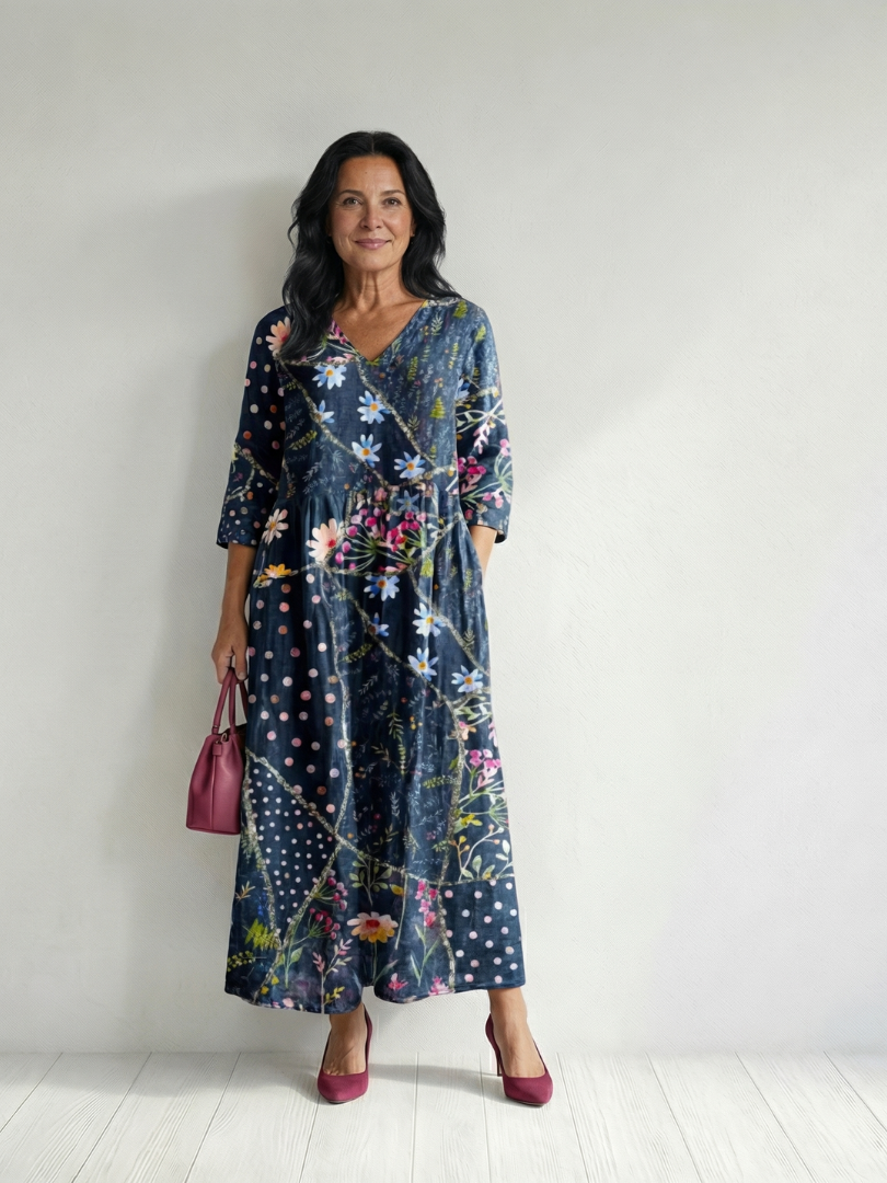Zane | Rochie Midi Florală Easy Gather