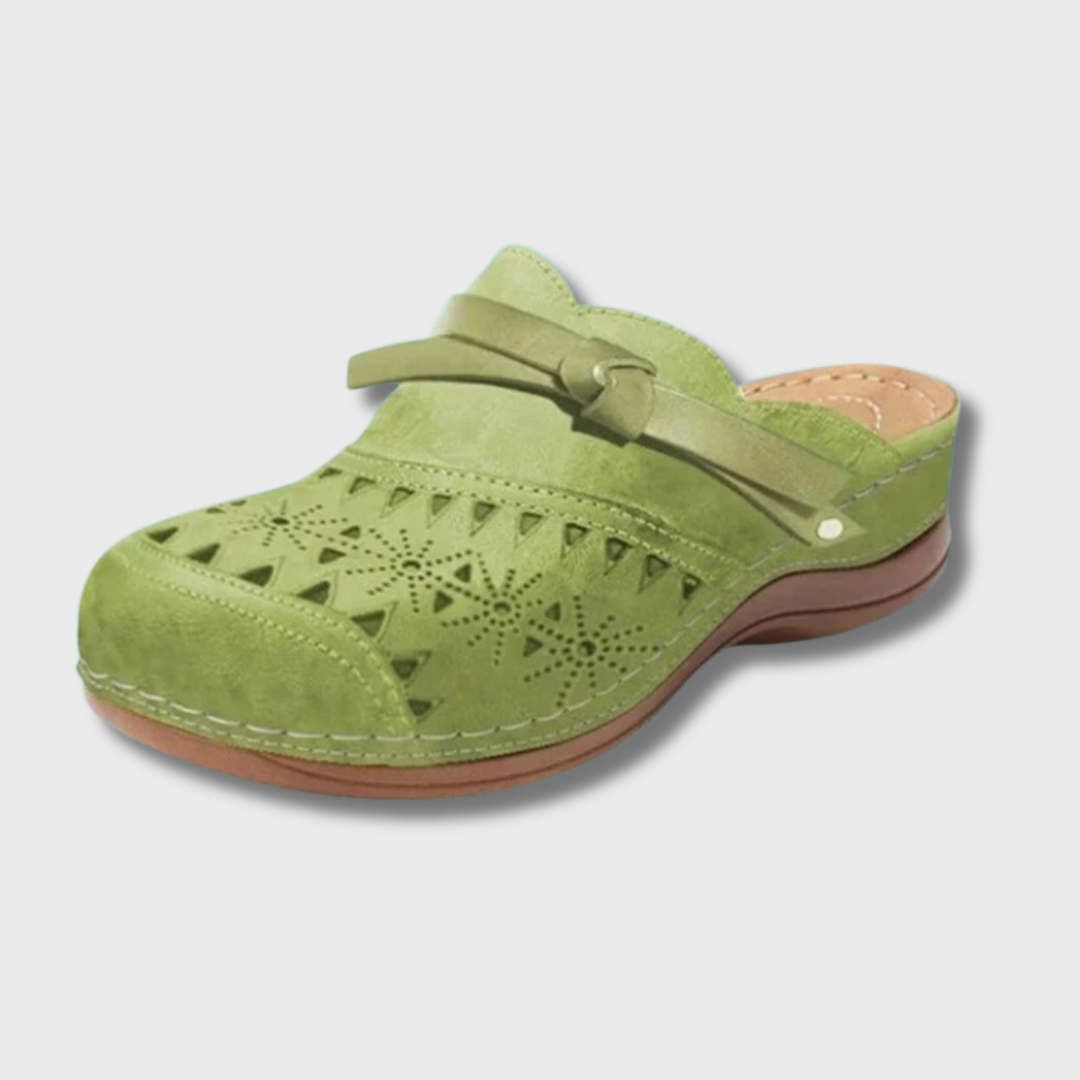 Angelina™ | Orthopedic Bow Hollow-Out Flat Mules