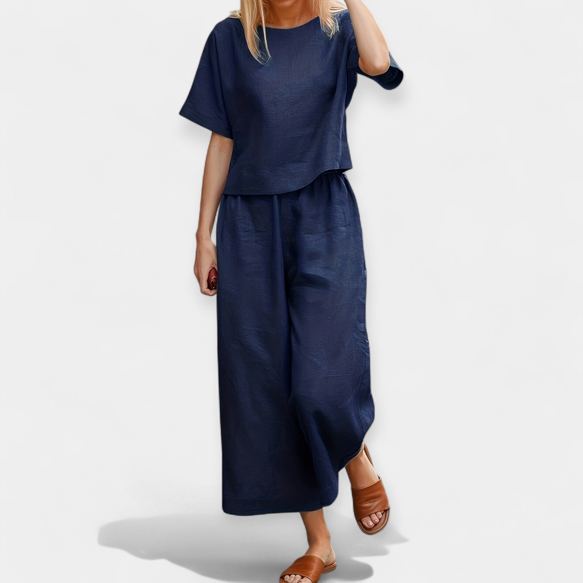 Set de pantaloni scurți ușori cu cămașă cu mânecă scurtă