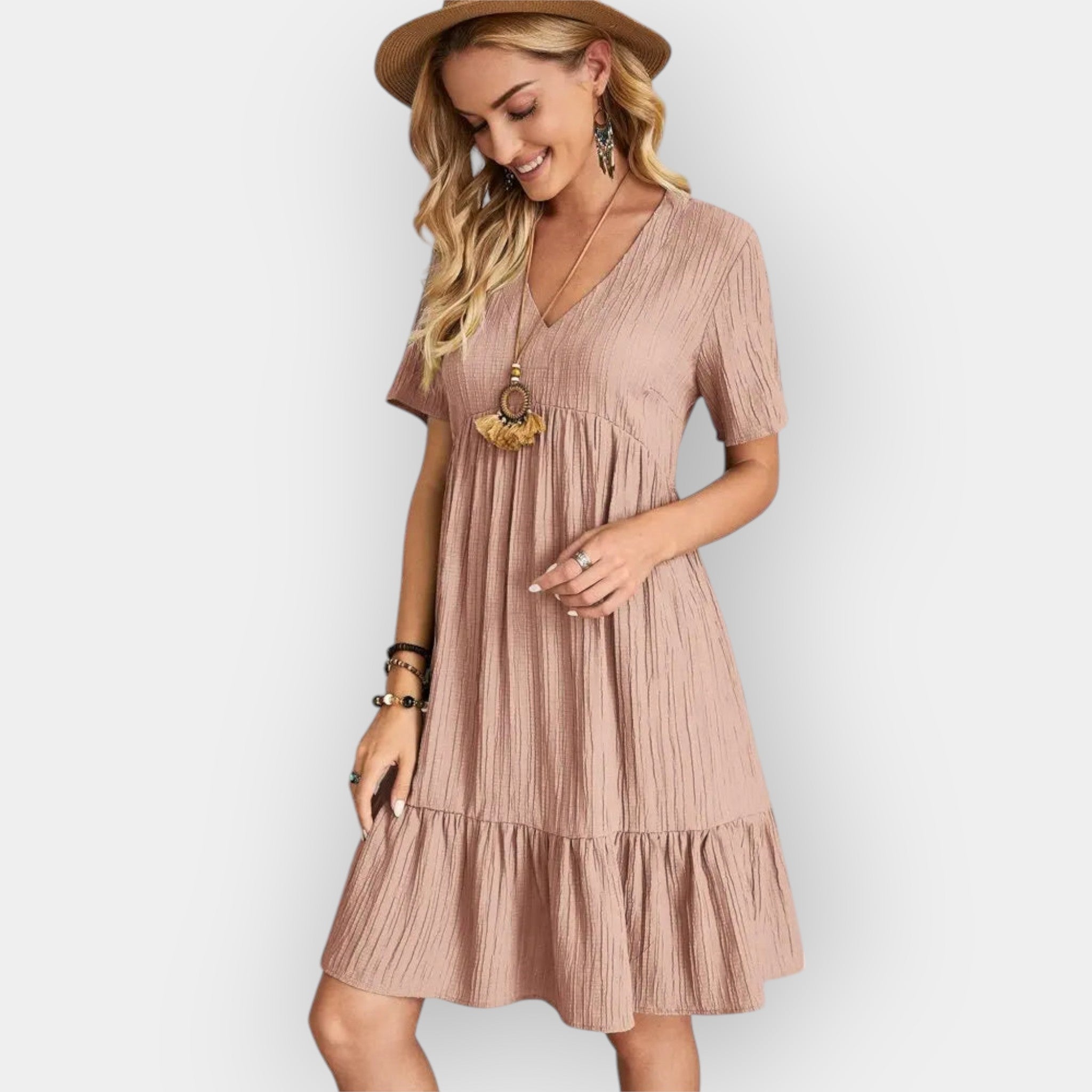 Rochie midi cu decolteu în V