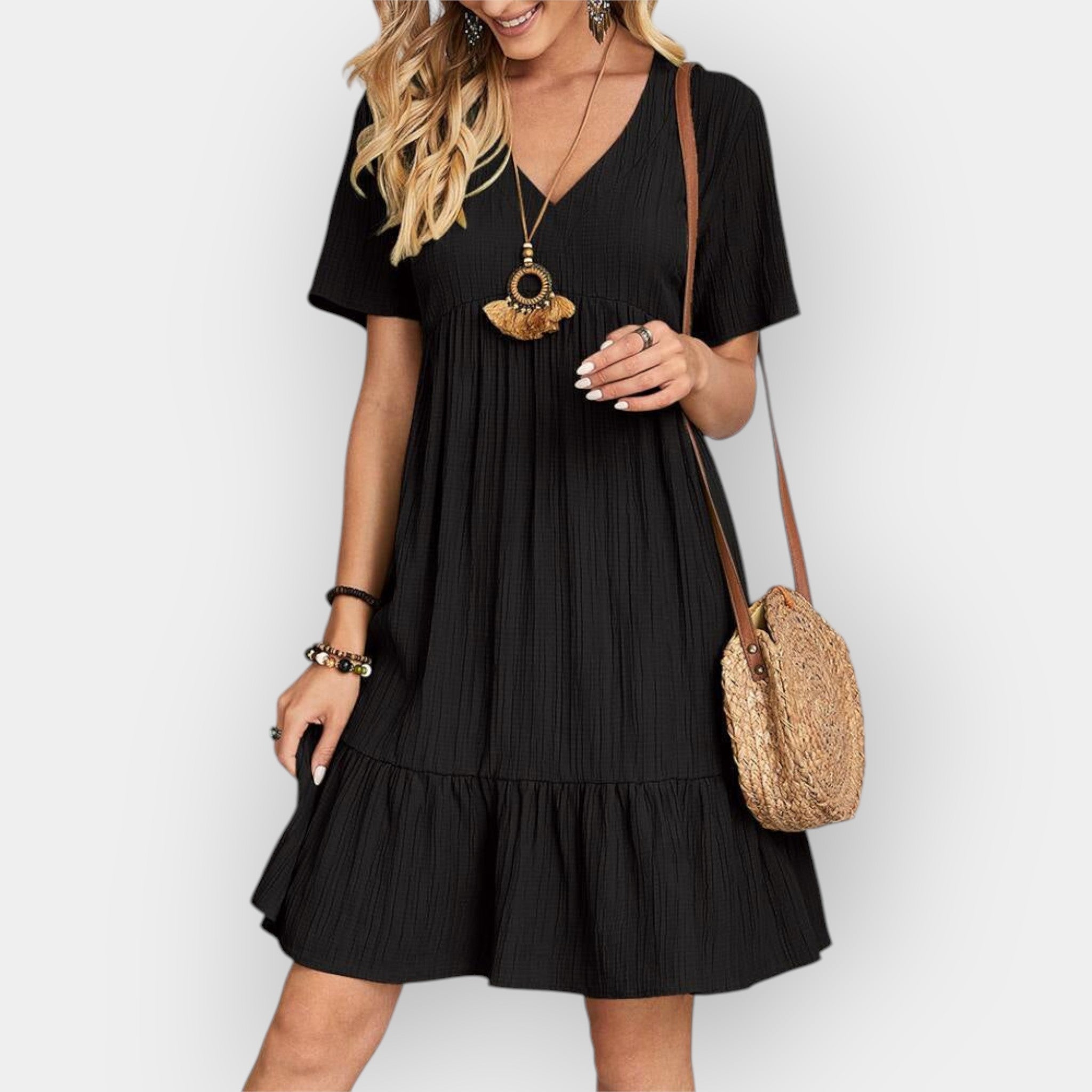 Rochie midi cu decolteu în V