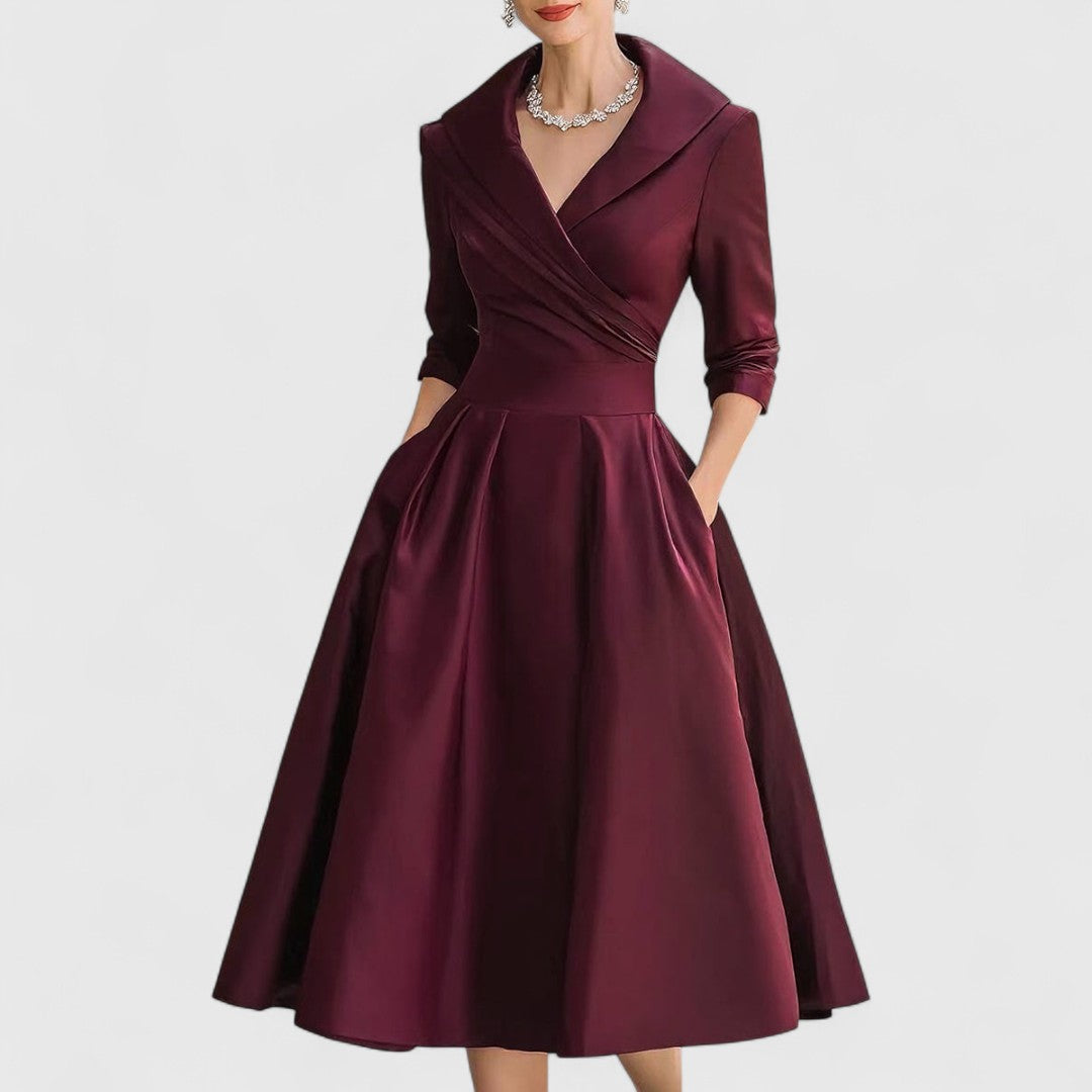 Rosalie - Elegant Midi Dress with Subtle Shine