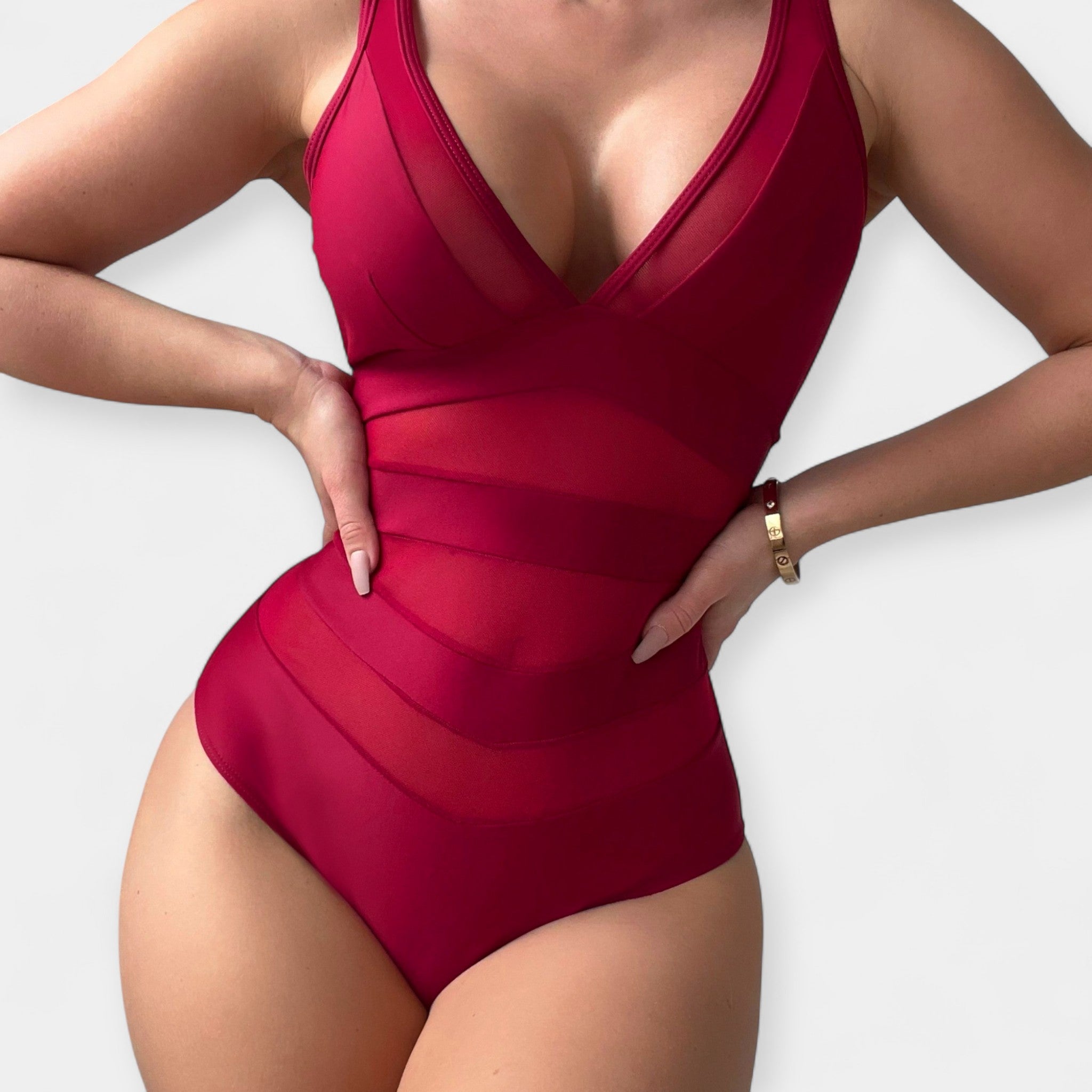 Swimsuit with Sheer Details