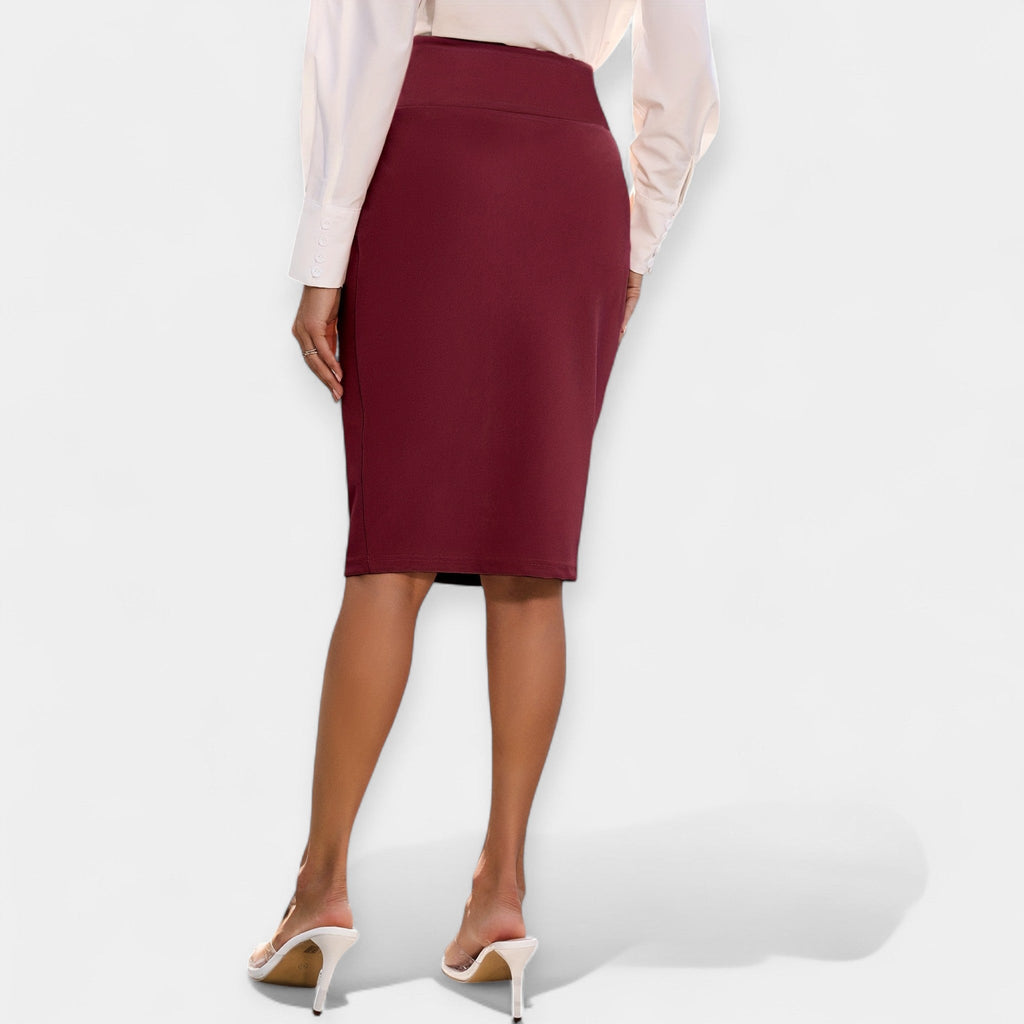 High-Waisted Midi Skirt