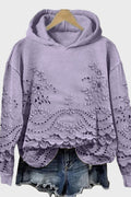 Hooded Top with Lace Green Meadow