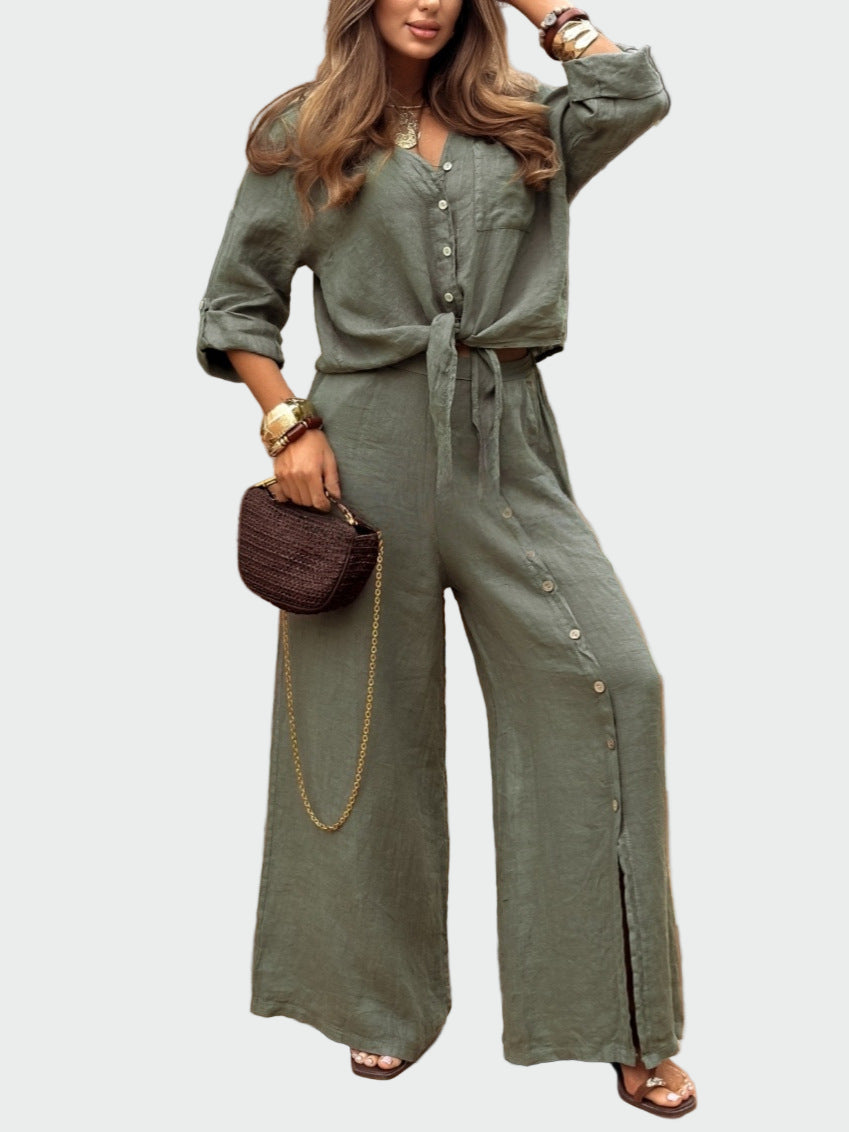 Women's Modern One-Color Two-Piece Suit