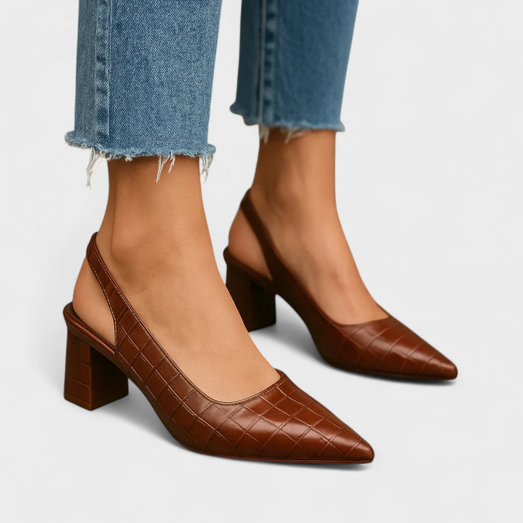 Vera – Crocodile Leather High Heels