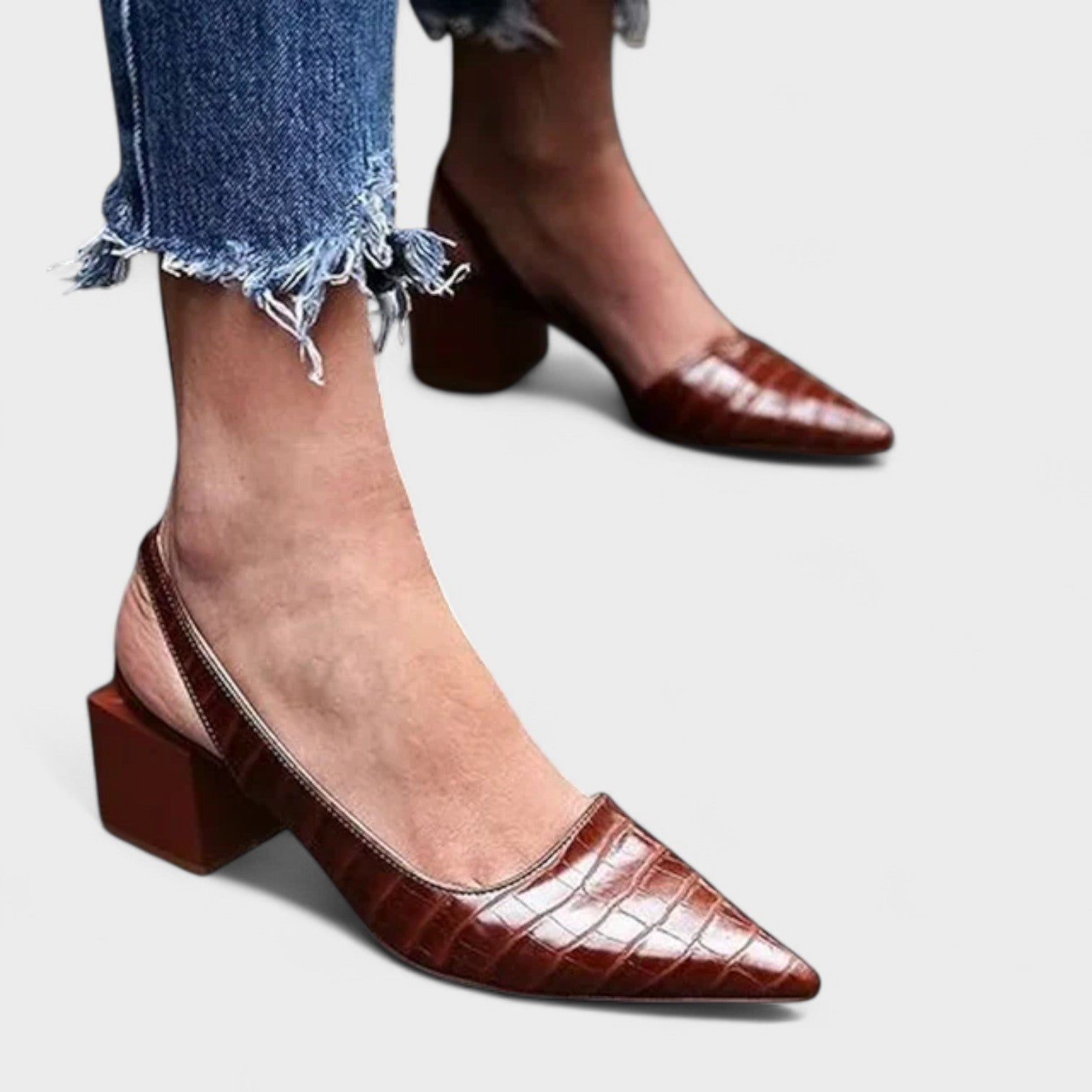 Vera – Crocodile Leather High Heels