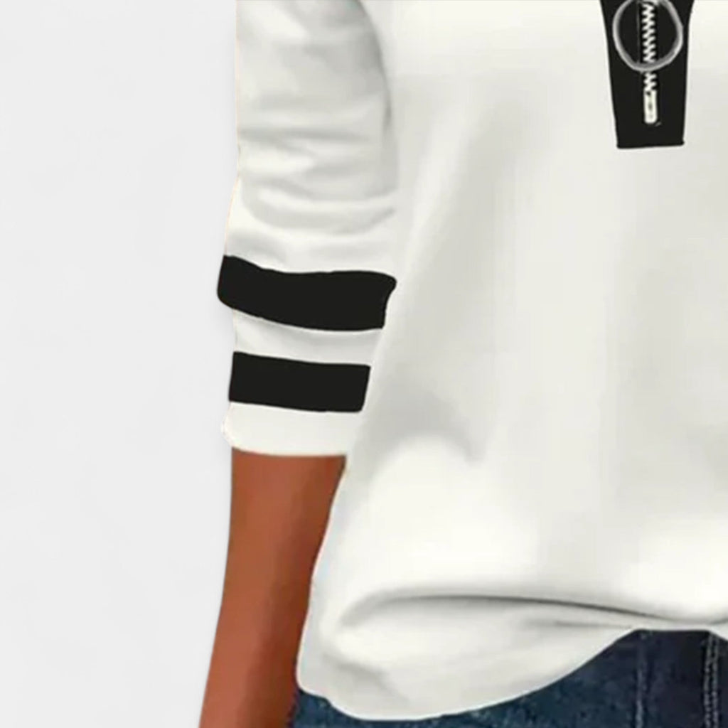 Long Sleeve Zip-Up Shirt