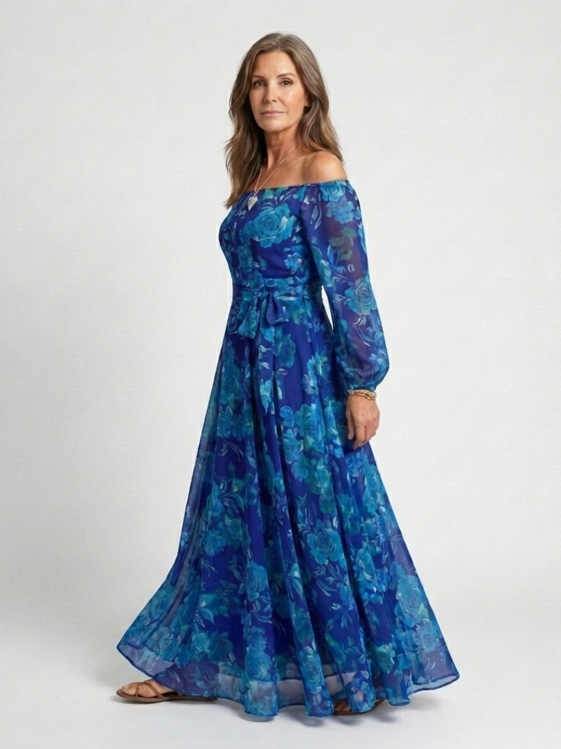 Aspen | Floral Off-the-Shoulder Maxi Dress