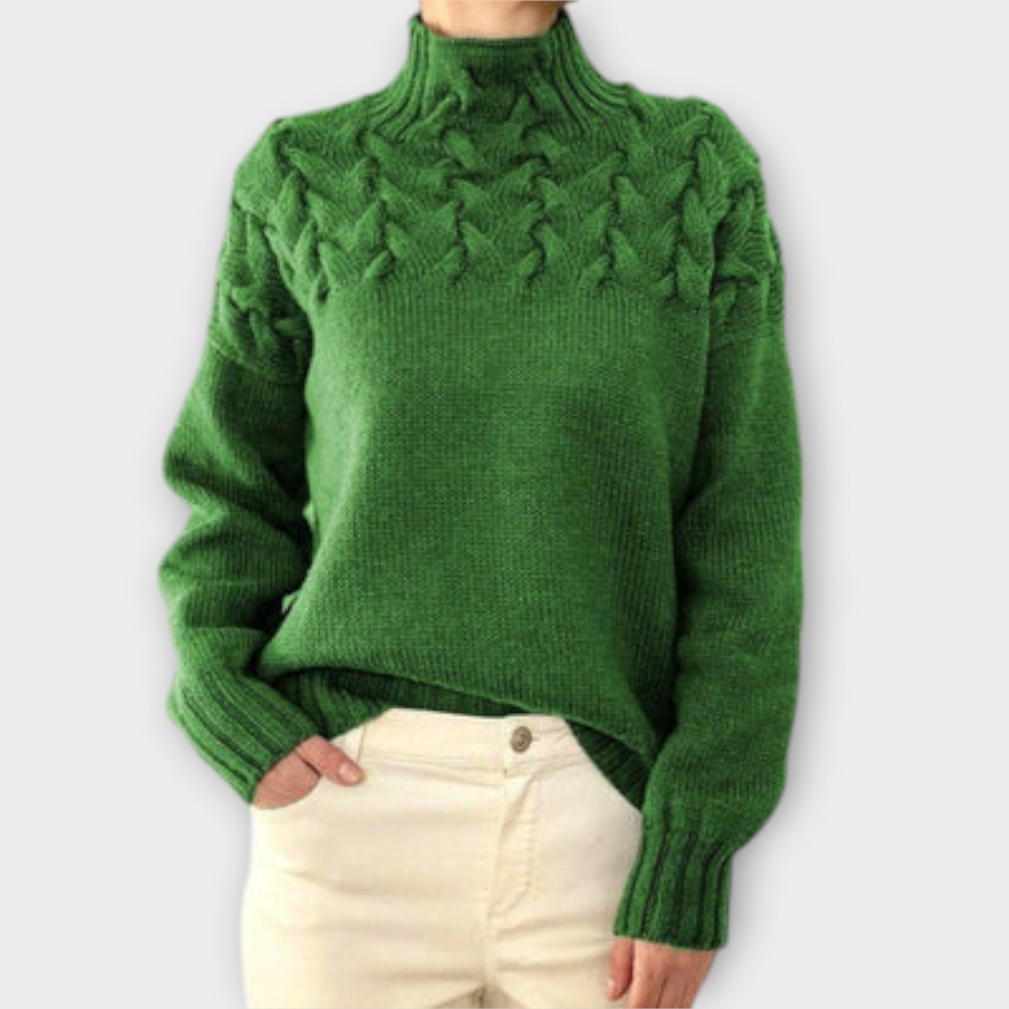 Eva - Women's Sweater with Knitting Details