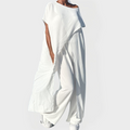 Set with Shirt and Pants in One Color with Décolleté