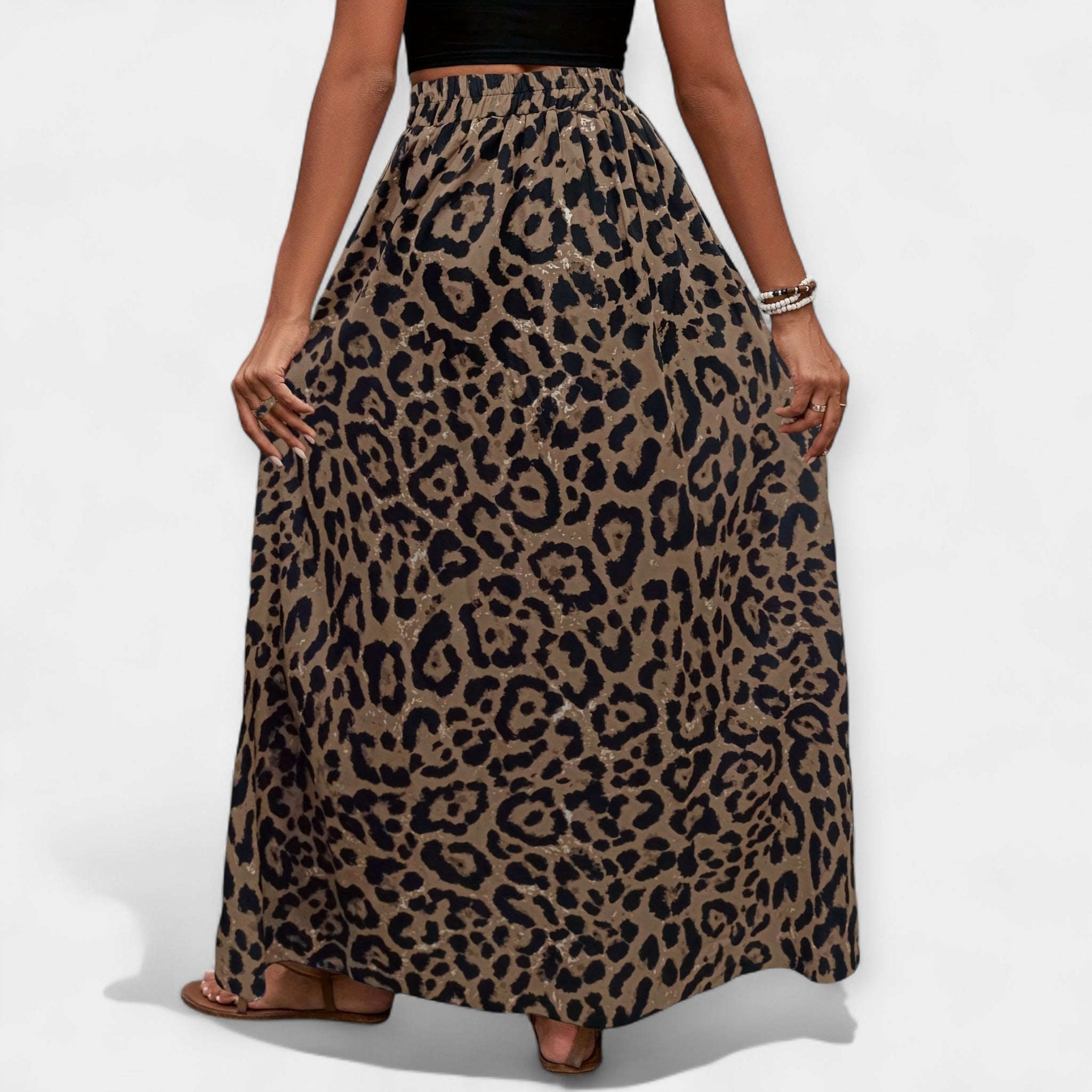 Fustă midi leopard