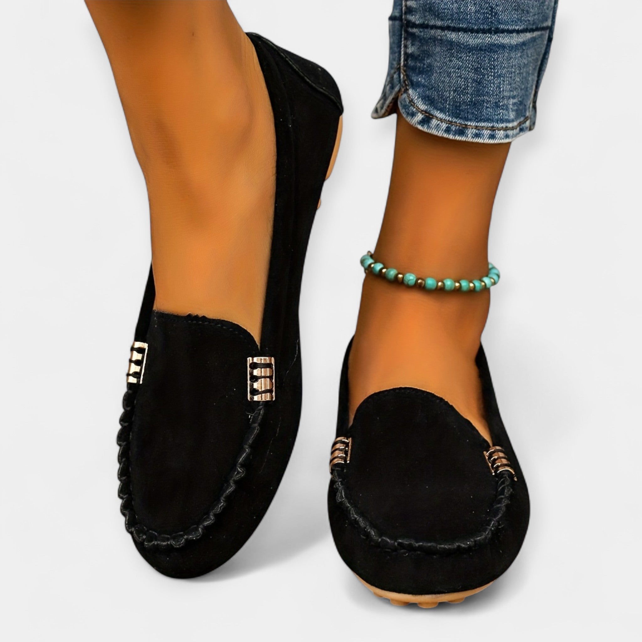 Loafers with Metal Accents
