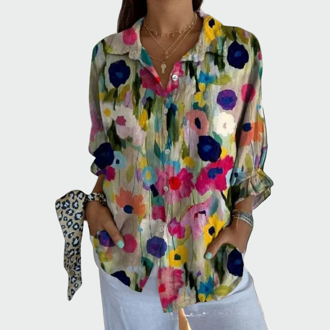 Bluză elegantă cu imprimeu floral