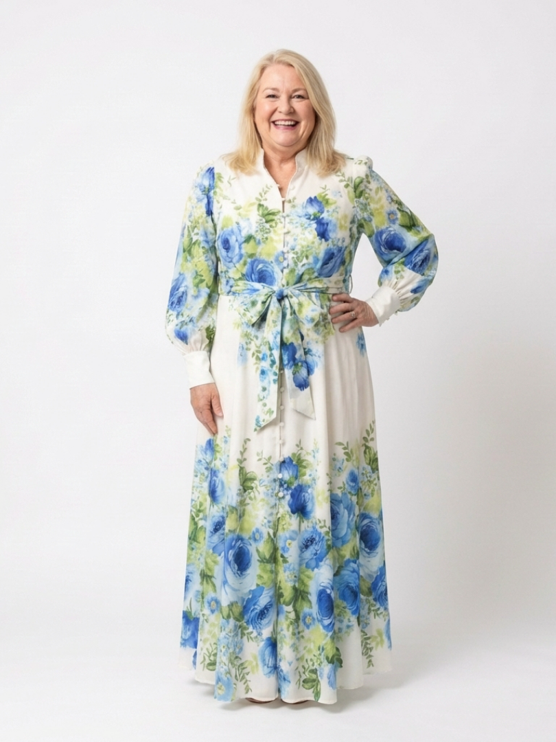 Harper | Long-Sleeve Floral Maxi Dress