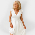 Stunning dress with puffed sleeves