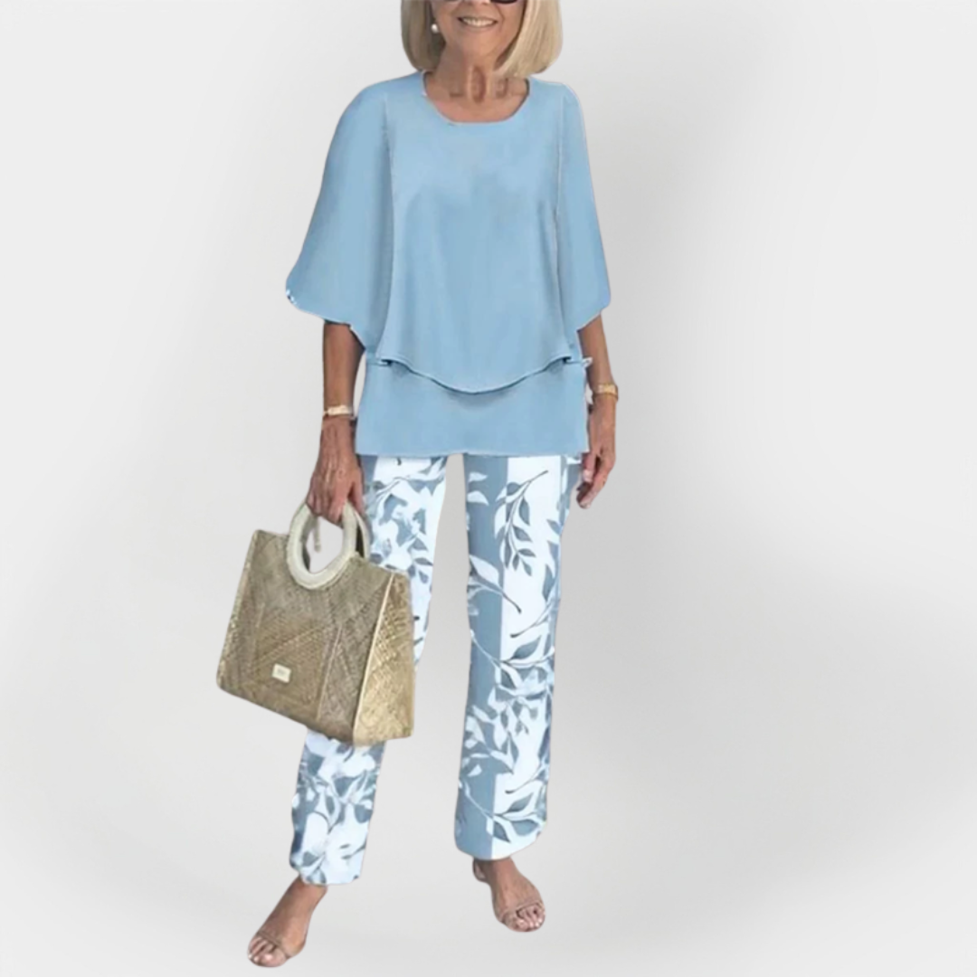 Set elegant cu cămașă și pantaloni comozi