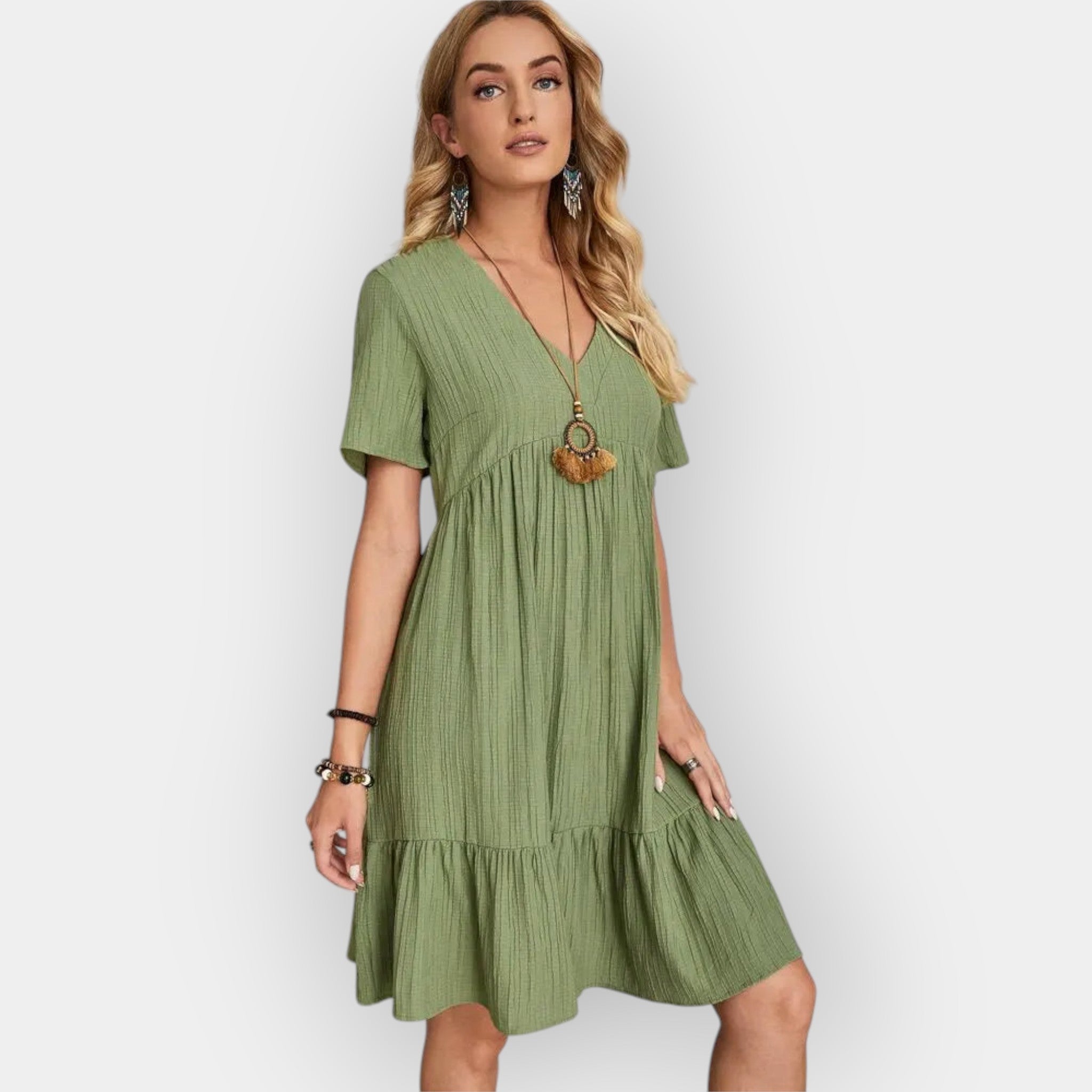 Rochie midi cu decolteu în V