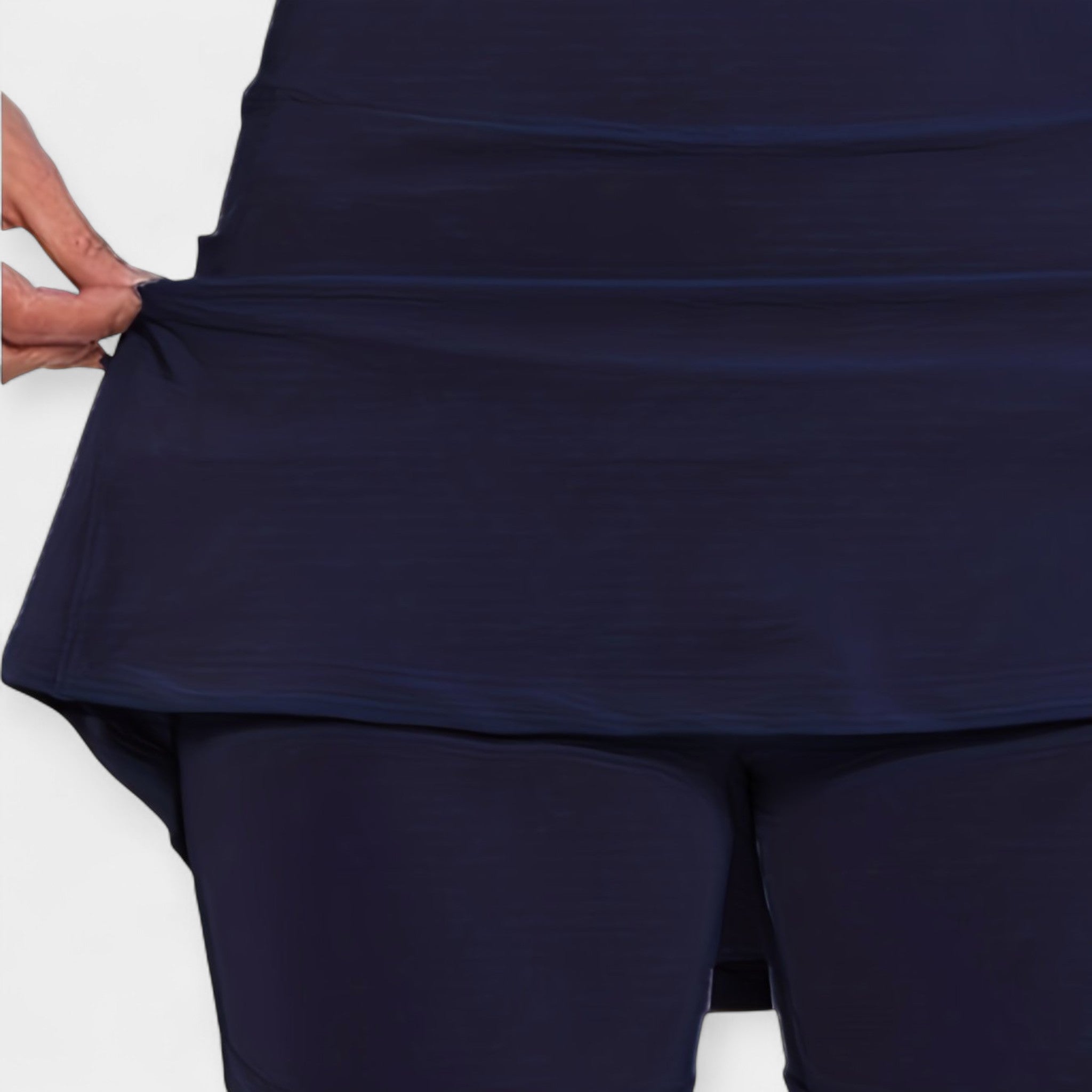 Pantaloni Scurți cu Talie Înaltă, cu Fustă