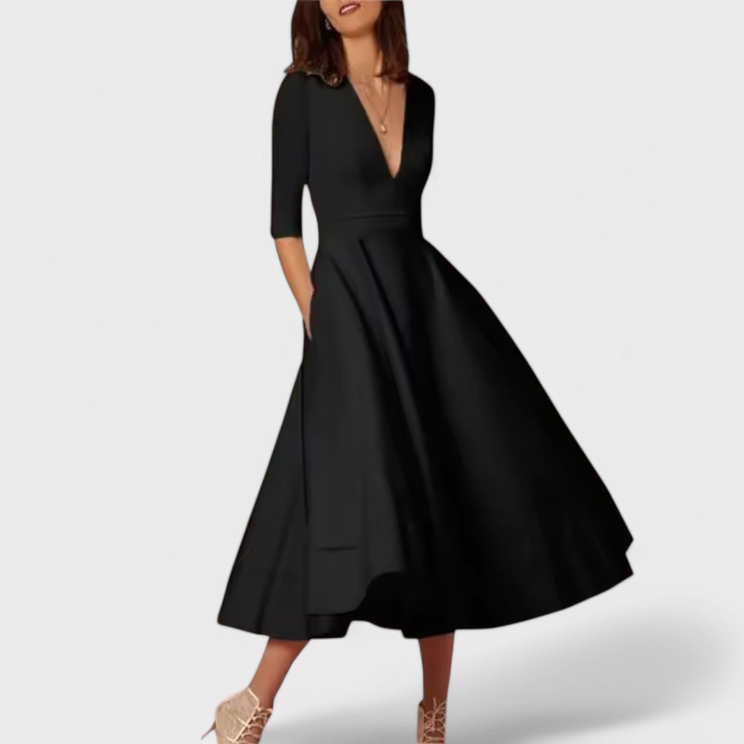 Helena - Elegant Dress with V-Neck
