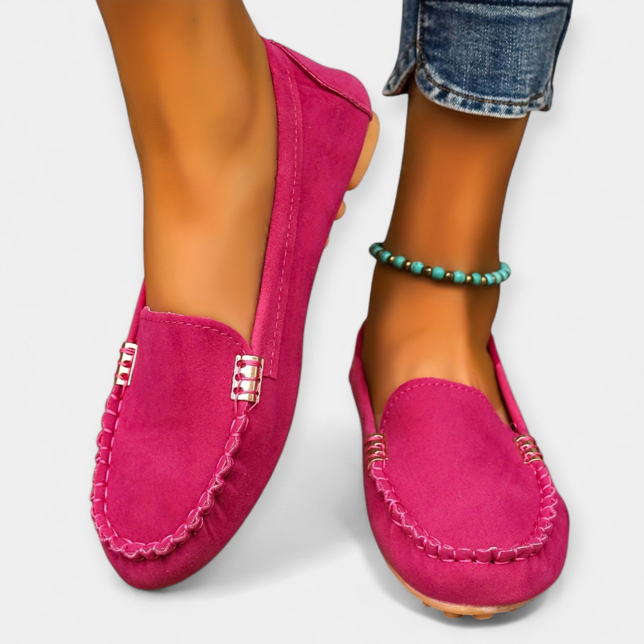 Loafers with Metal Accents