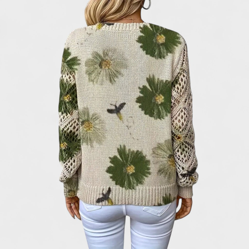 Alma - Elegant Sweater with Floral Pattern