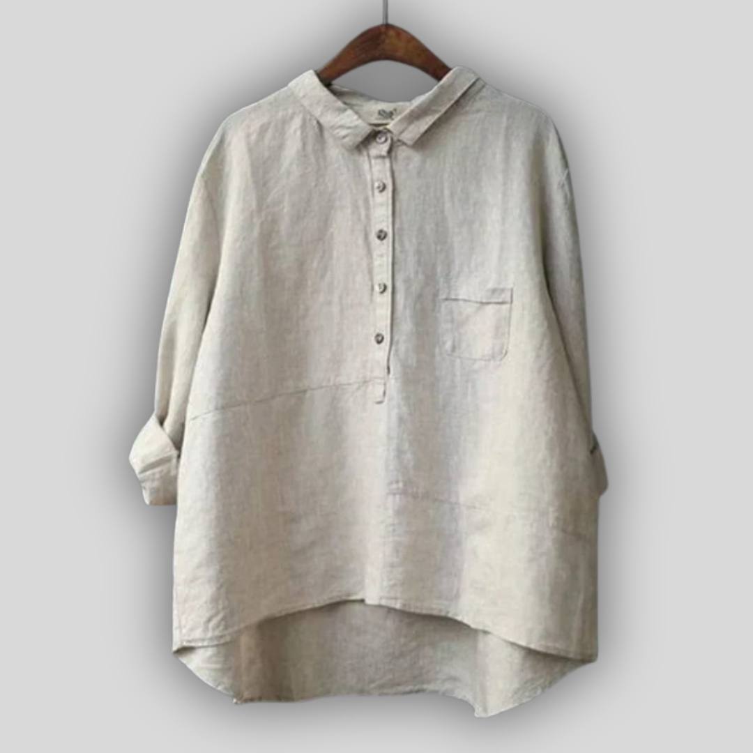 Linen Green Blouse Simplicity