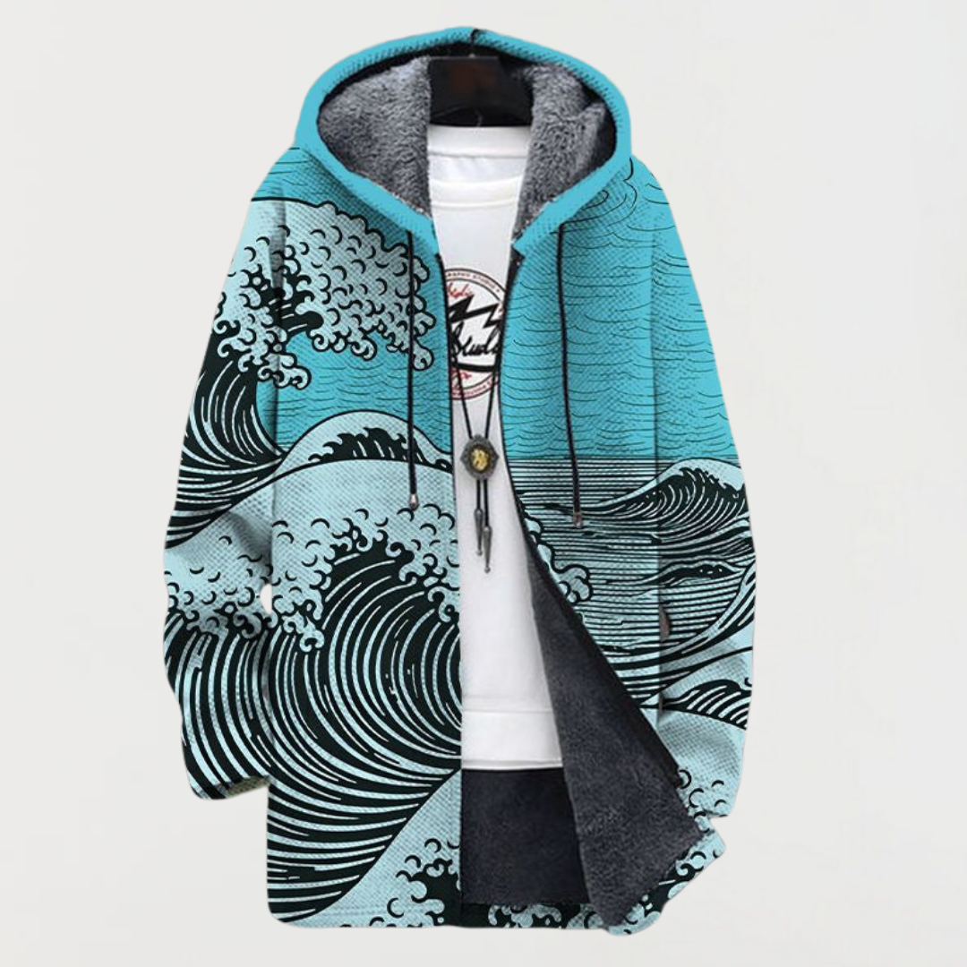 Wave Pattern Hoodie