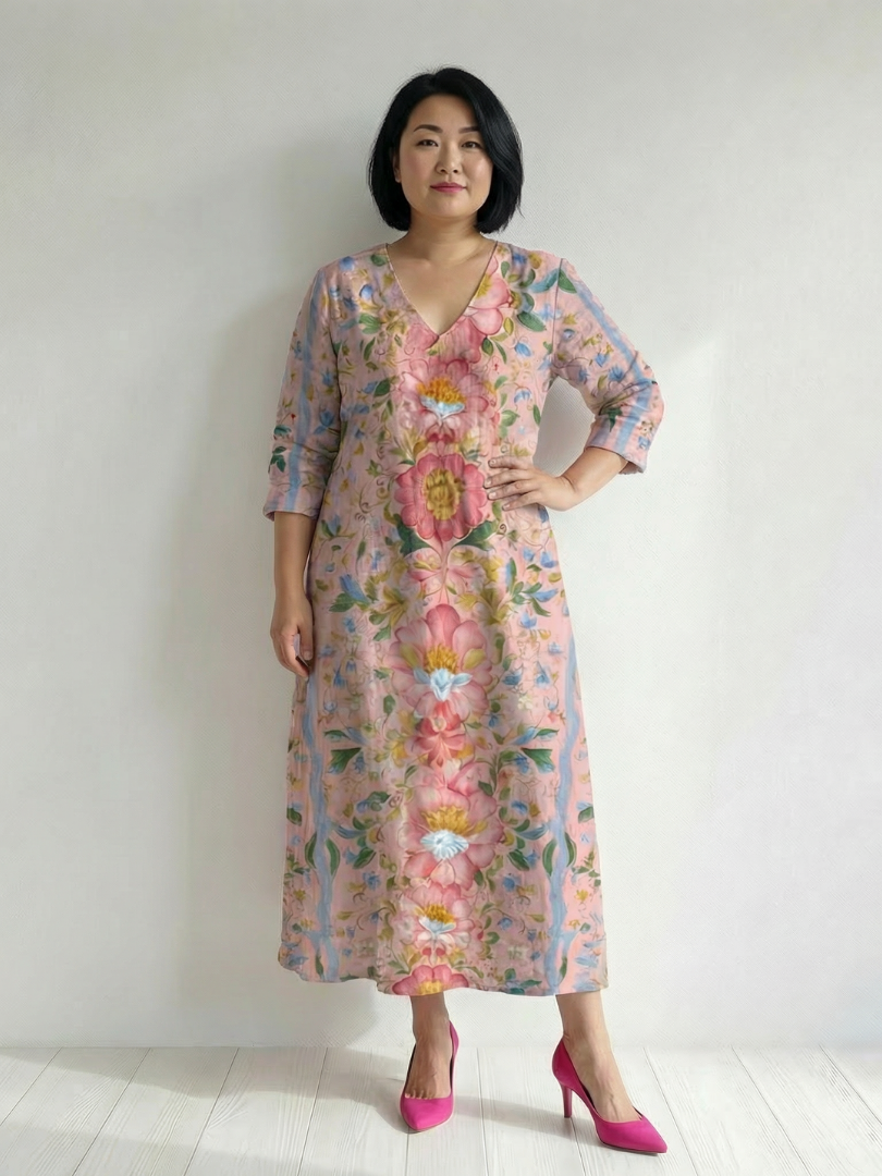 Julien | Rochie Midi Floral cu Formă Ușoară
