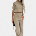 Combination: Crop Top and Pants