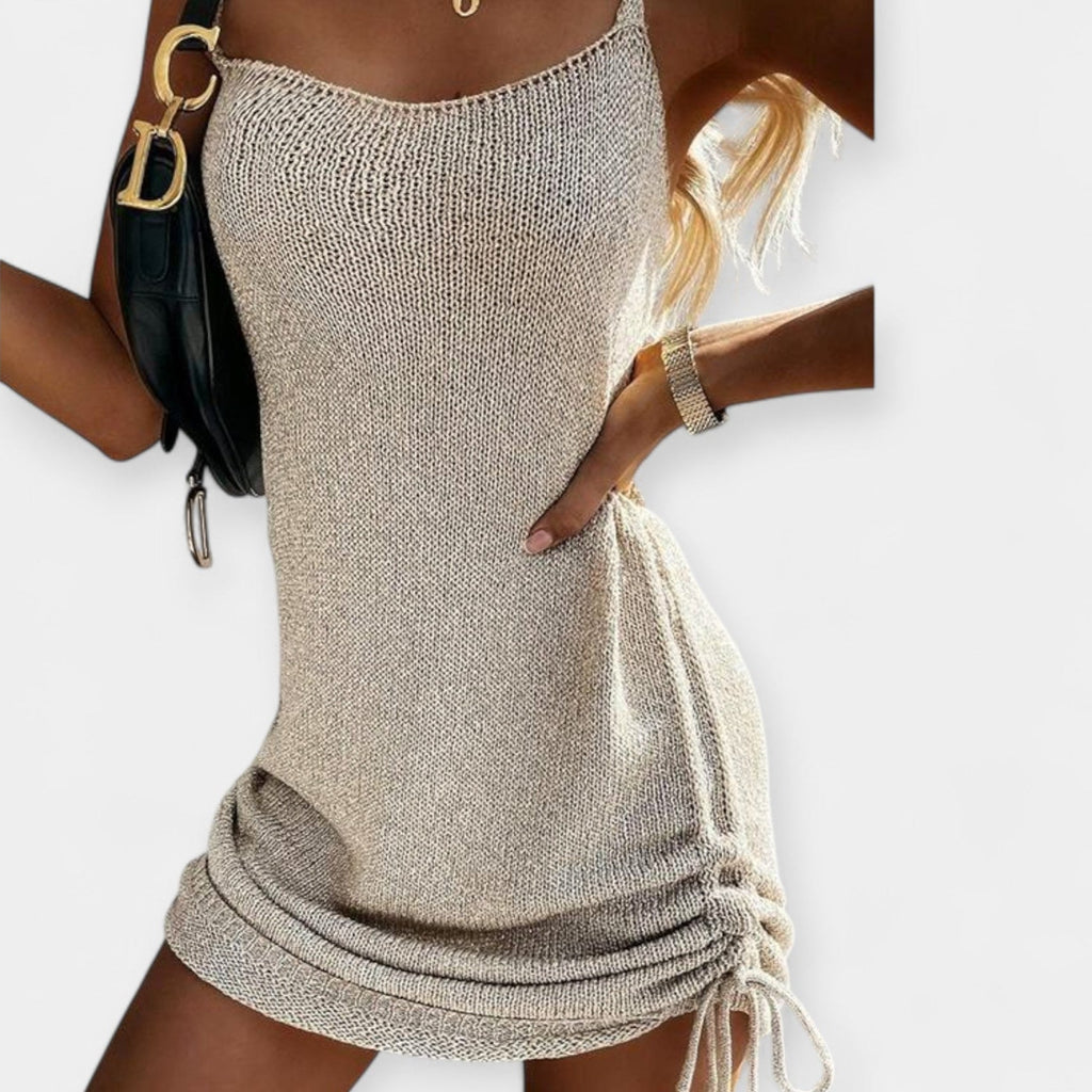 Sleeveless Sweater with Belt
