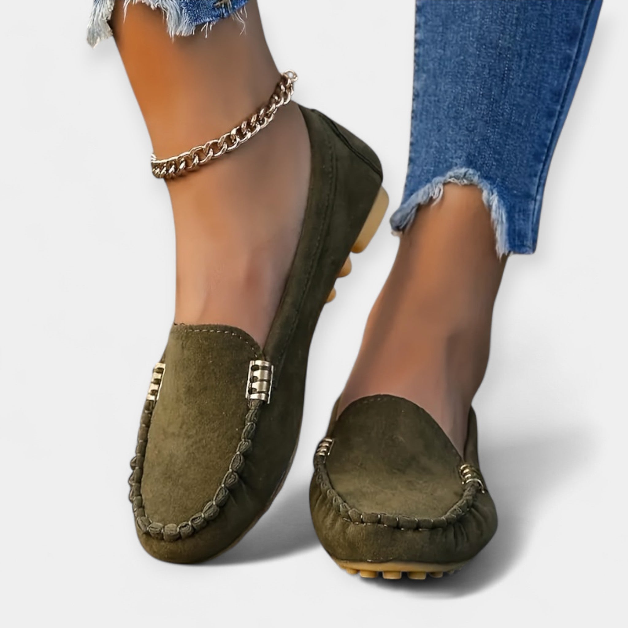 Loafers with Metal Accents