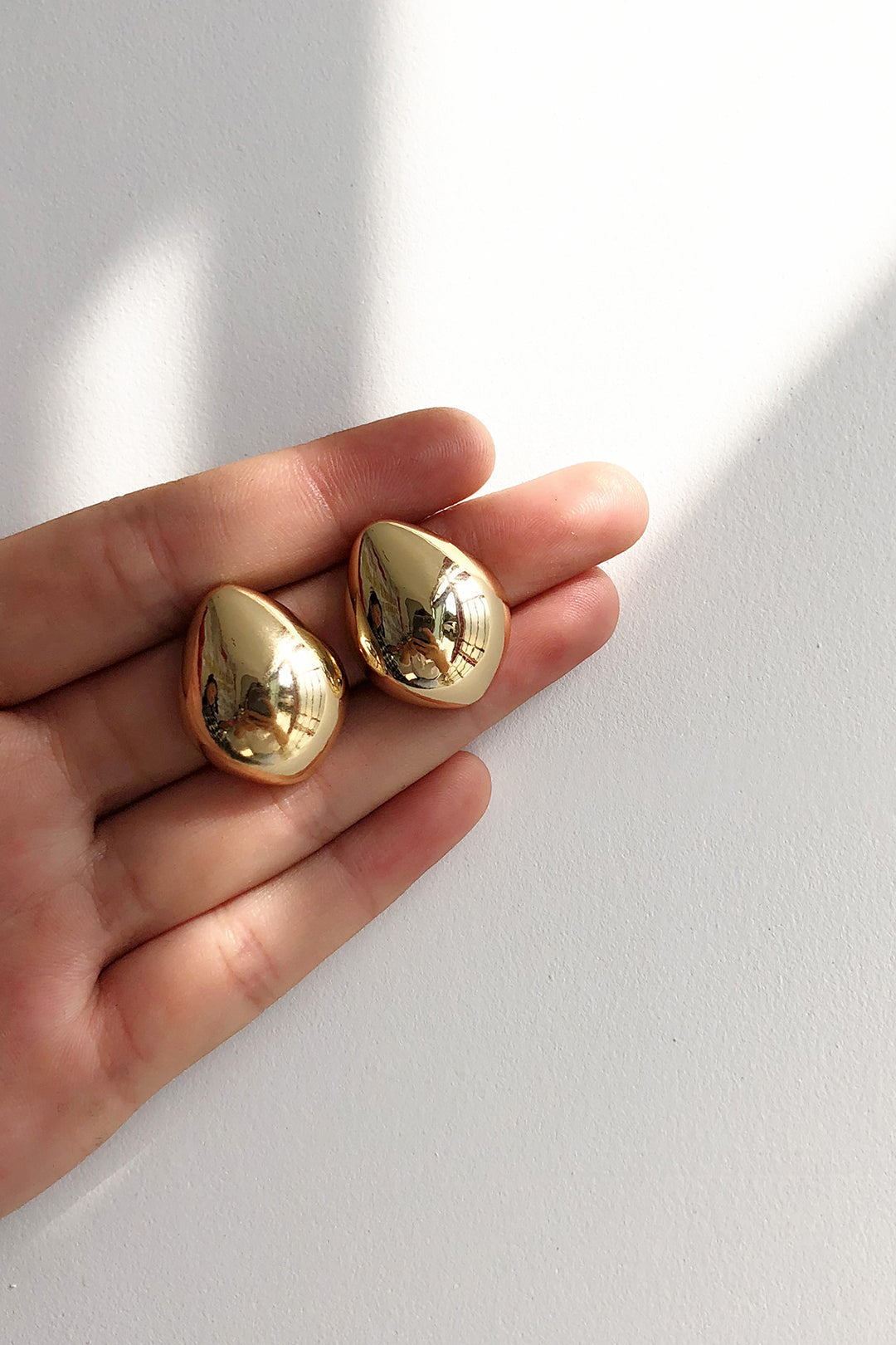Metallic Drop-Shaped Earrings