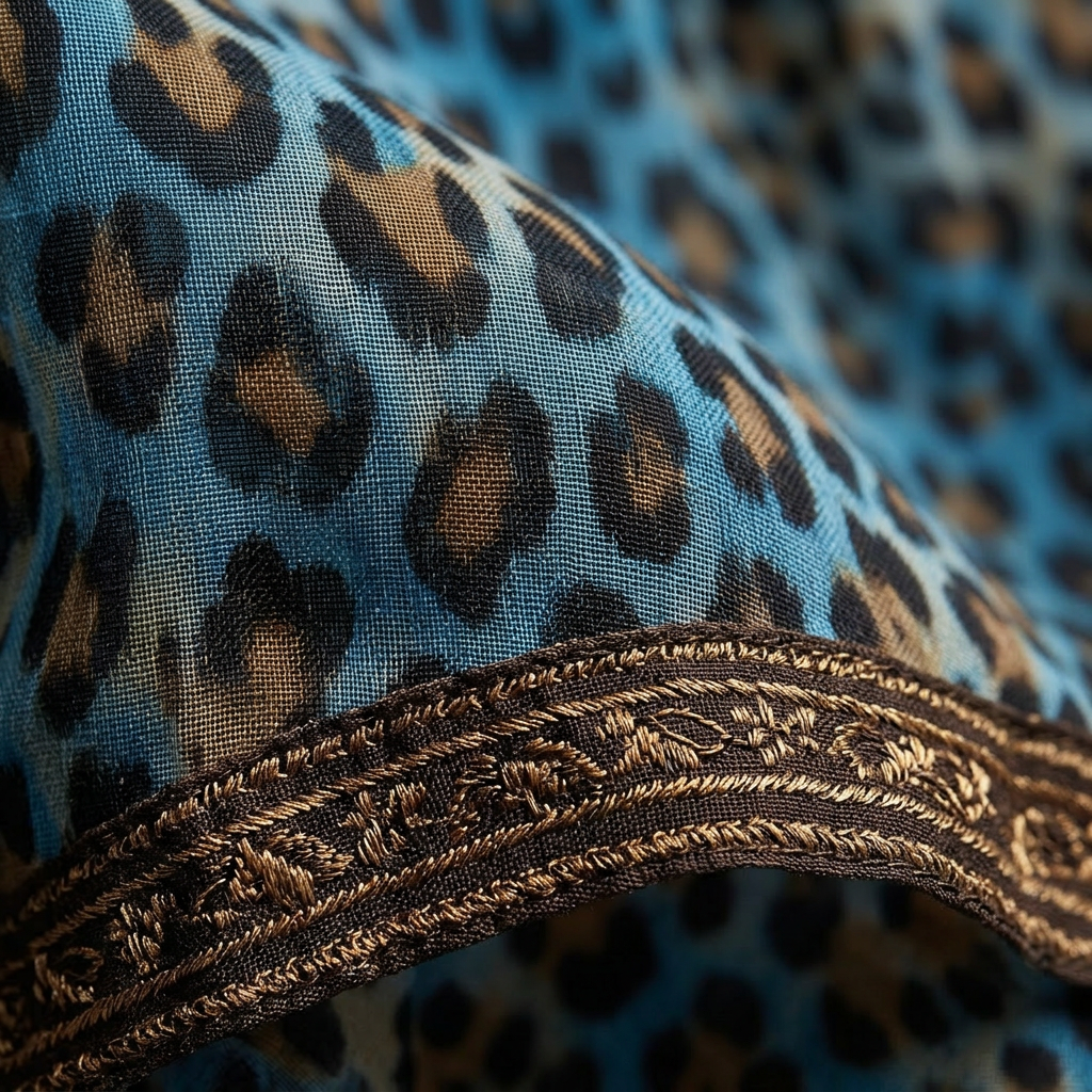 Sophie | Bohemian Animal Print Maxi Dress with Border Hem