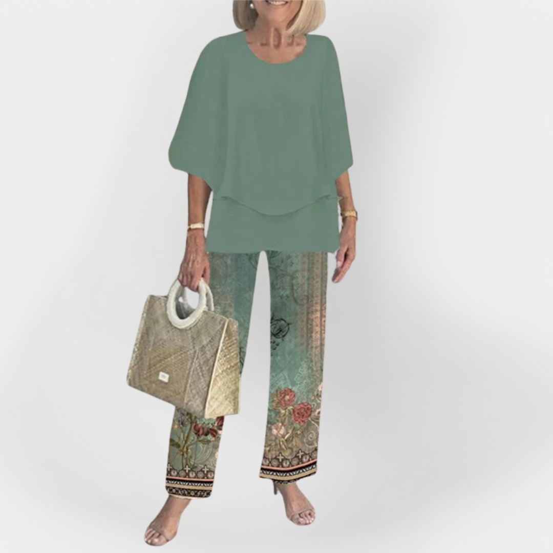 Set elegant cu cămașă și pantaloni comozi