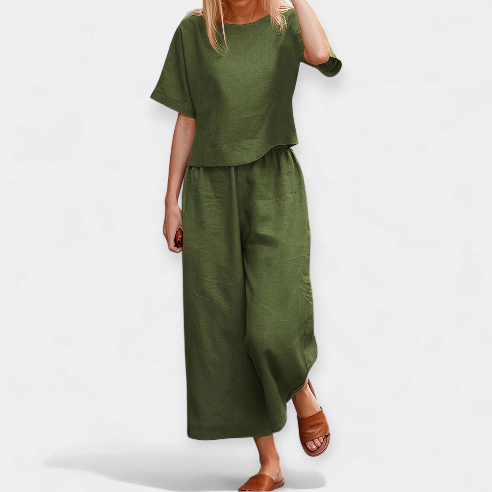 Set de pantaloni scurți ușori cu cămașă cu mânecă scurtă